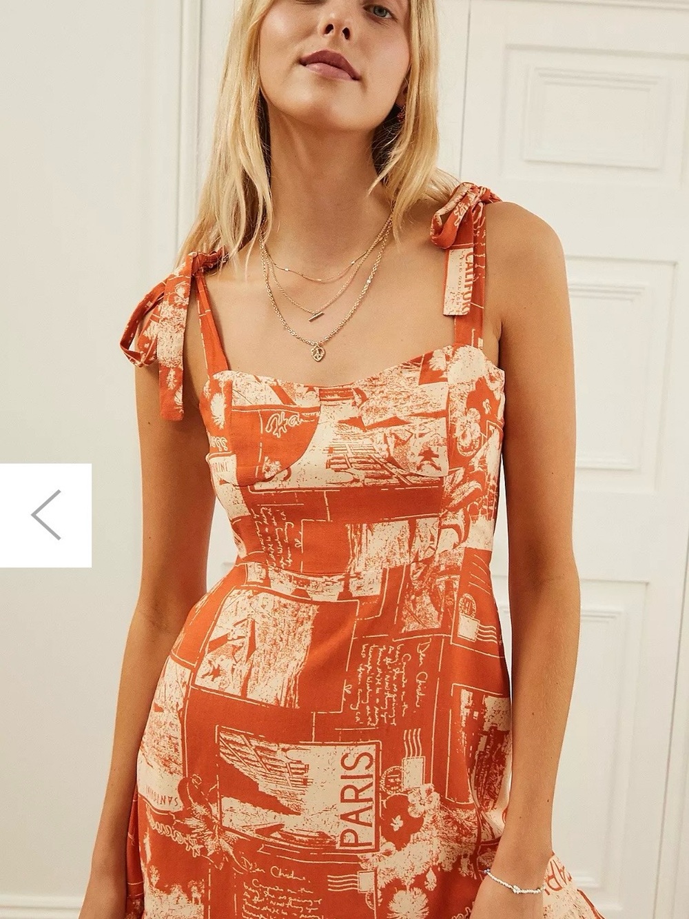 Urban Outfitters UO Jolene Linen Tie-Shoulder
Mini Dress